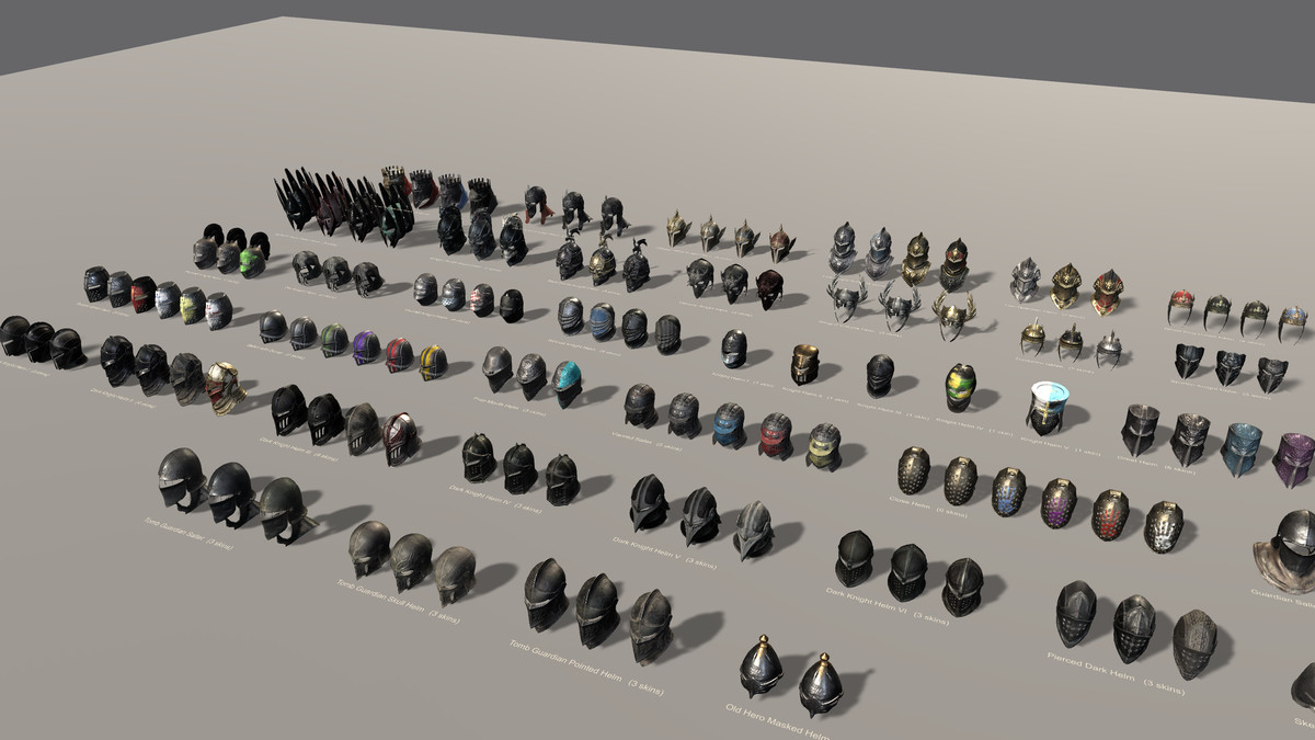 Medieval Fantasy Knights Helmets Pack