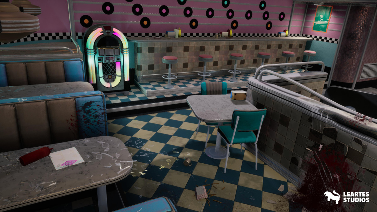 Rino's Diner Environment ( Rinos Diner American Interior Diner USA )