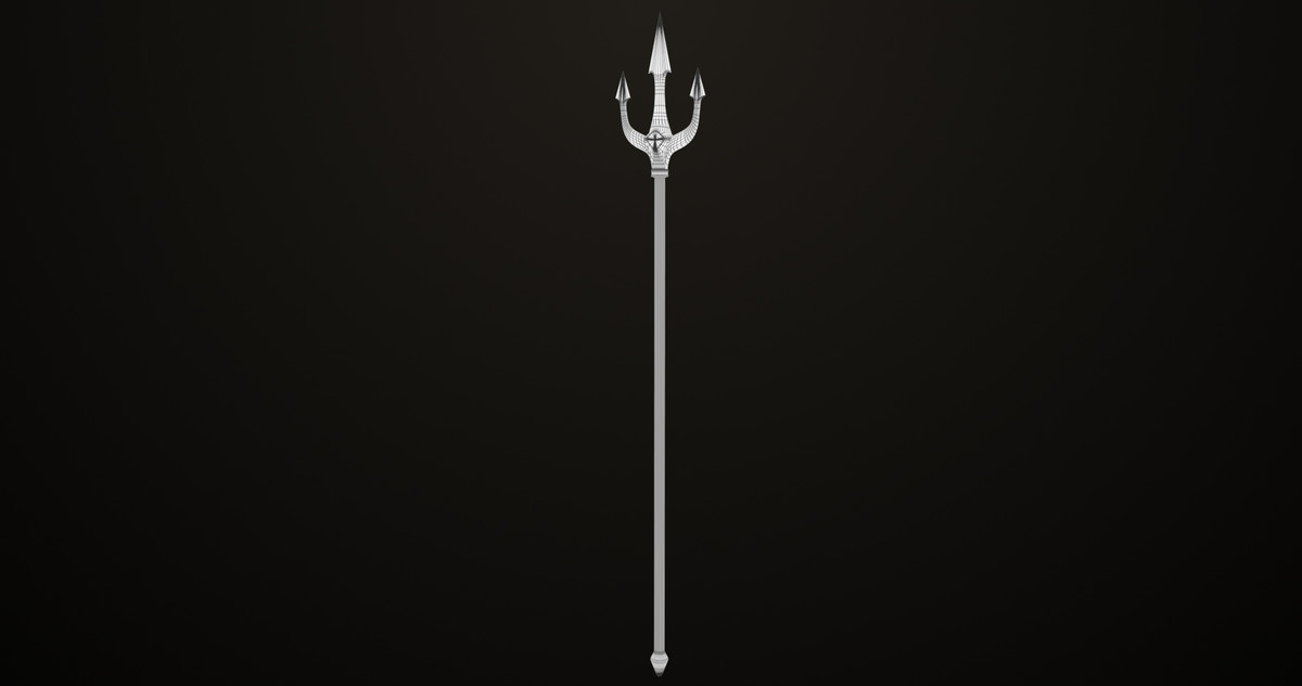 Medieval Trident 03 Gold URP HDRP Textures