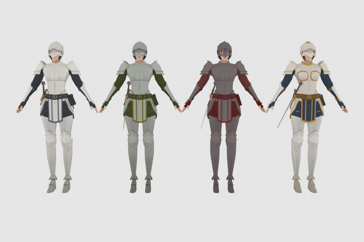 Stylized Knight Warriors Pack - Animated Characters (Male & Female)