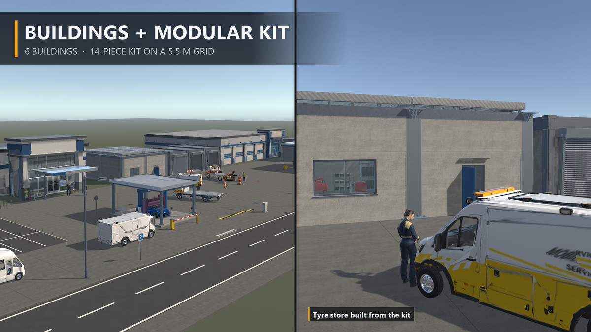 Highway Service & Rescue — Service Station, Vehicles & Staff