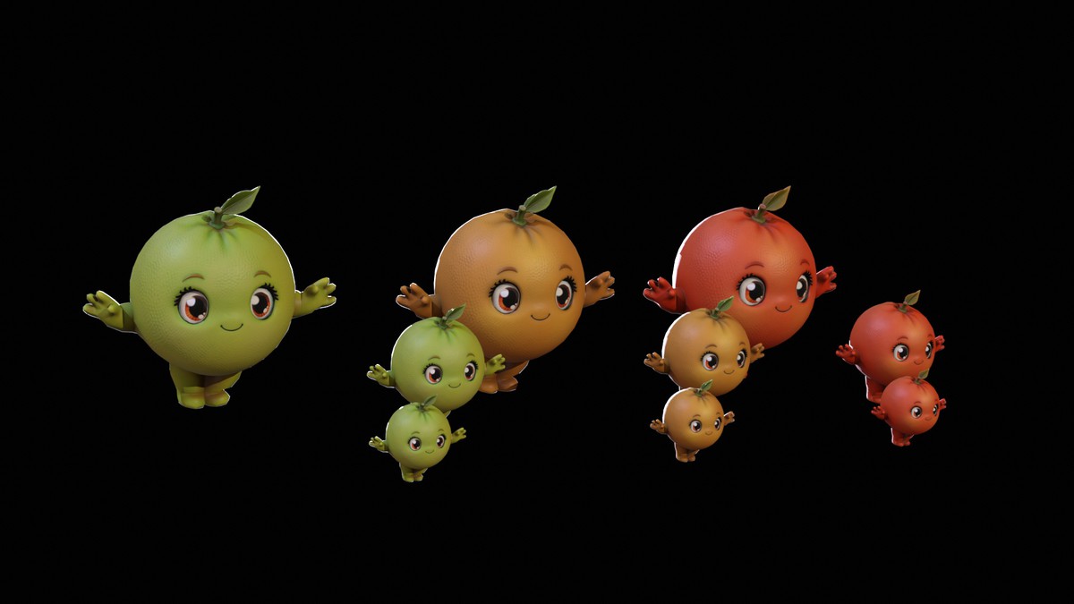 Chibi Fruit Orange Two