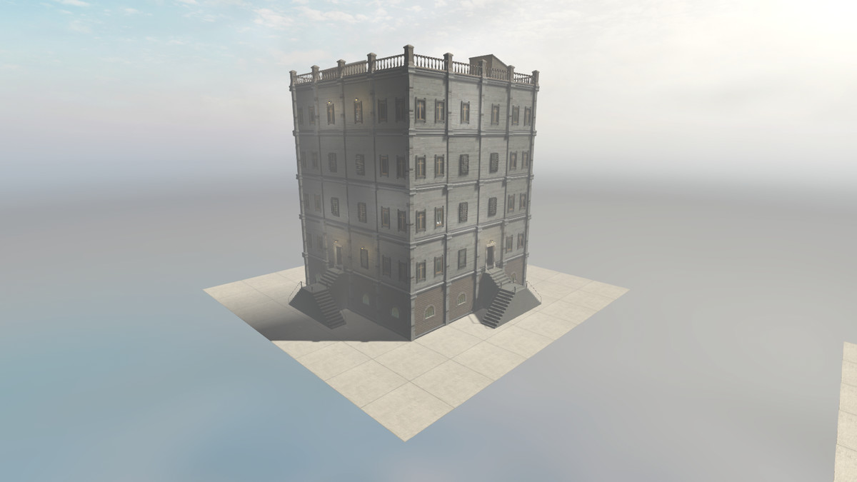 Realistic Modern Modular Building 1 Asset Package