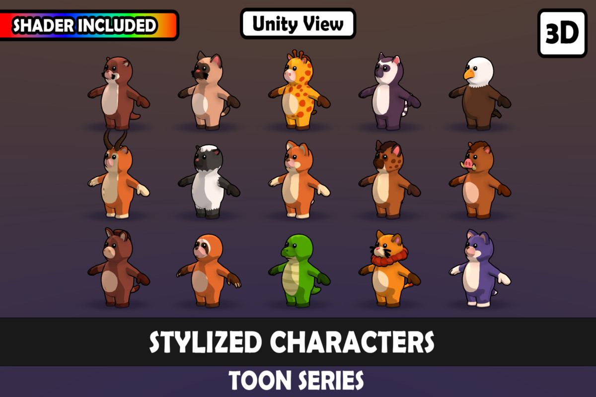 Mascot Humanoid Animal Characters Vol.3 – 15 Unique Characters