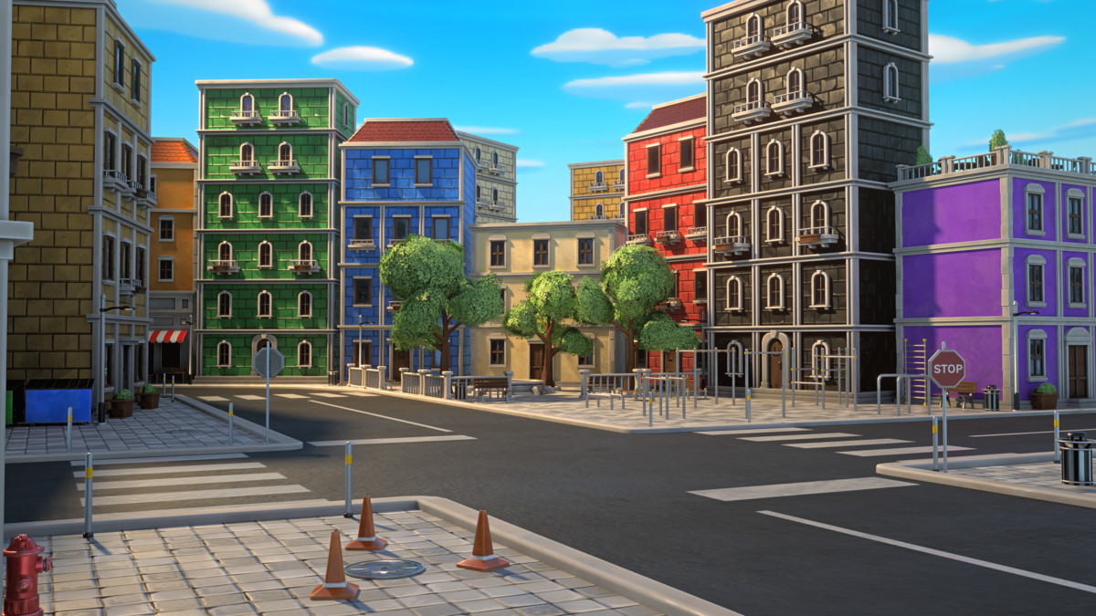 Stylized City - Buildings & Props Pack