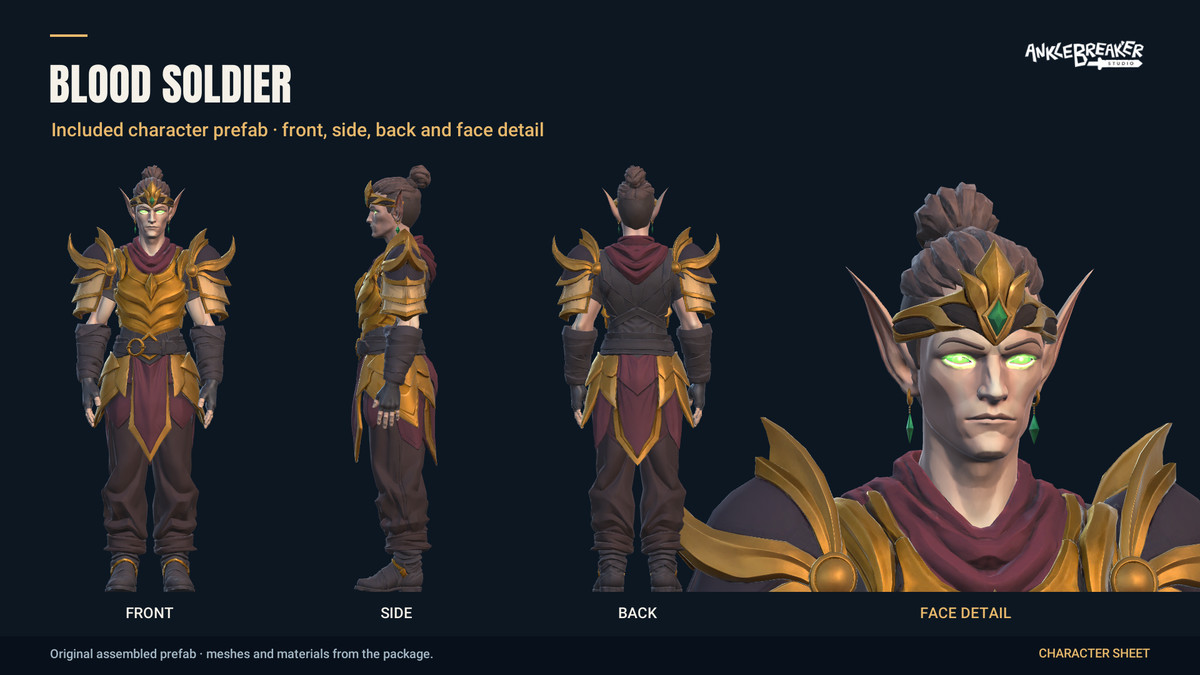 Stylized Elves Characters - Facial & Body Rig