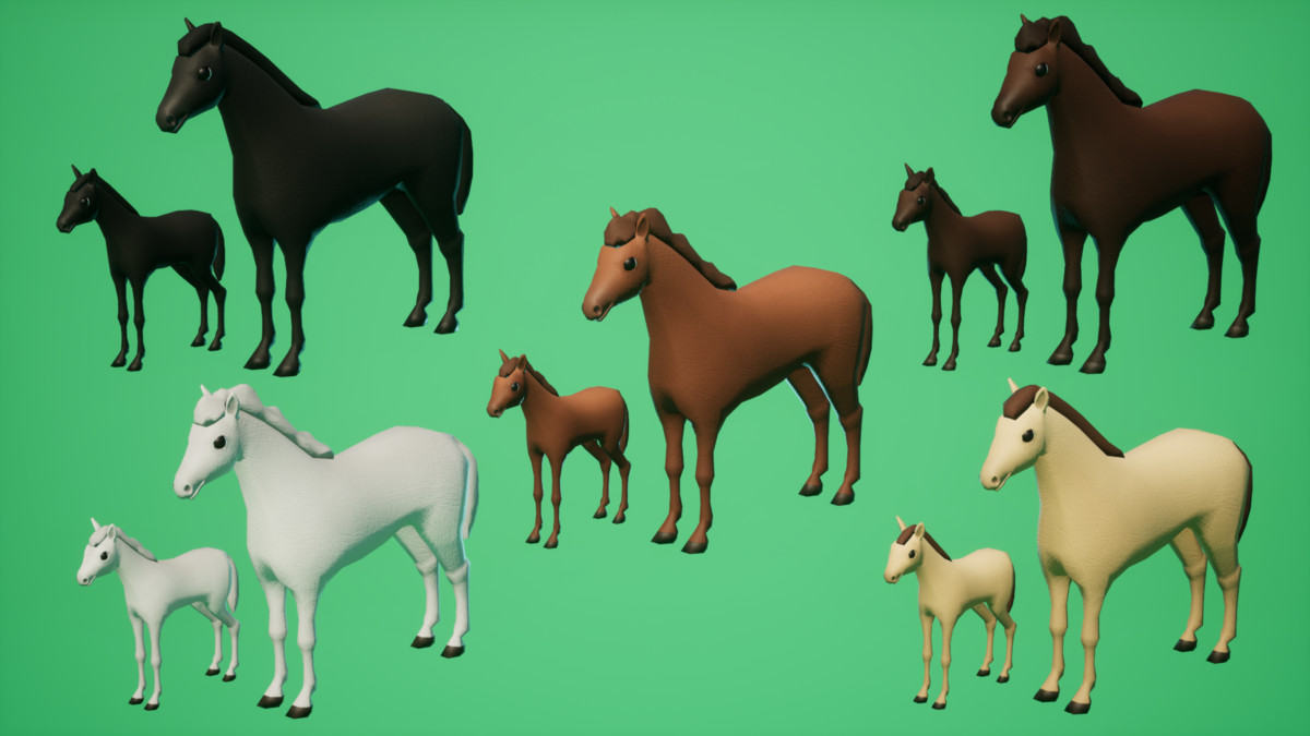 SI - Animated Horse and Foal