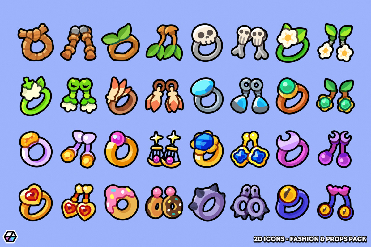 2D Icons - Fashion & Props Pack