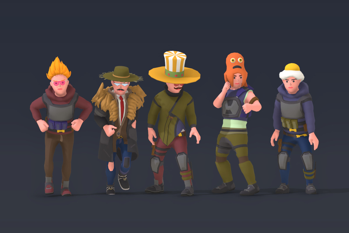 Customizable 3D Funny Characters Bundle