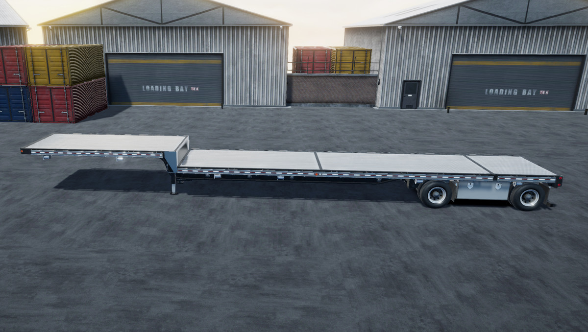 80s Semitruck dropdeck trailer