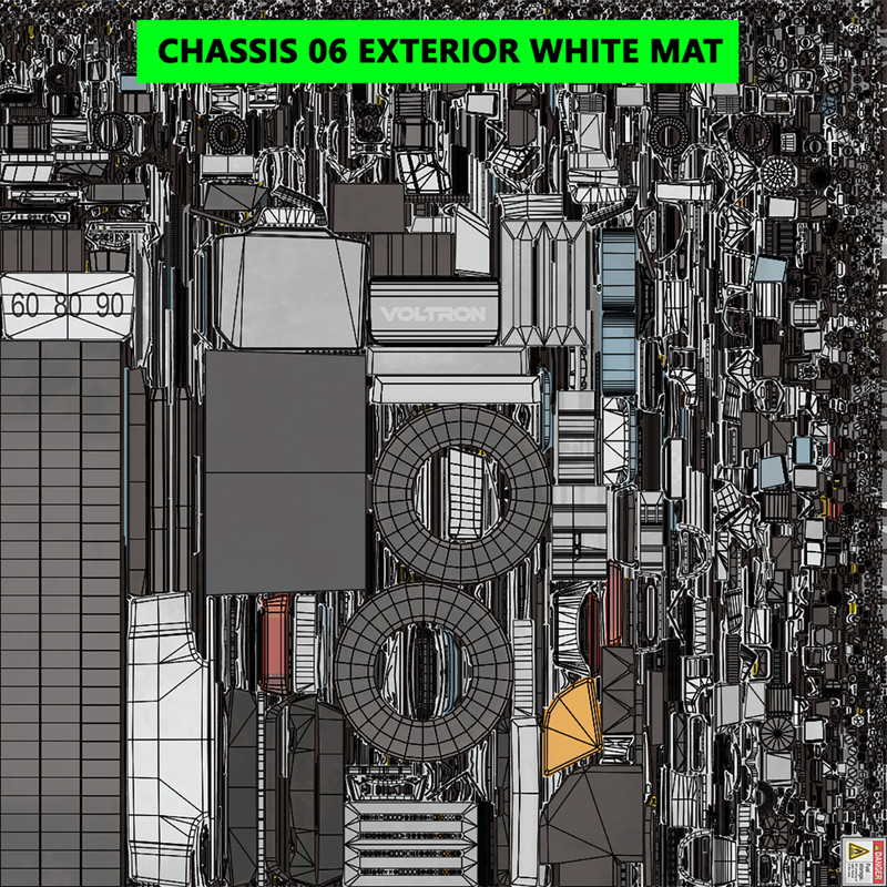 Chassis06 Cement Trailer 01 White URP HDRP Textures