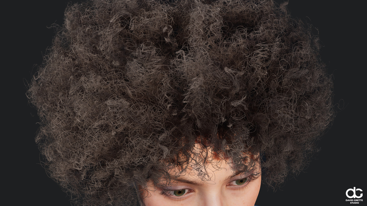 Realistic female hairstyles, pack #1 | Rigged hair, game-ready, low-poly