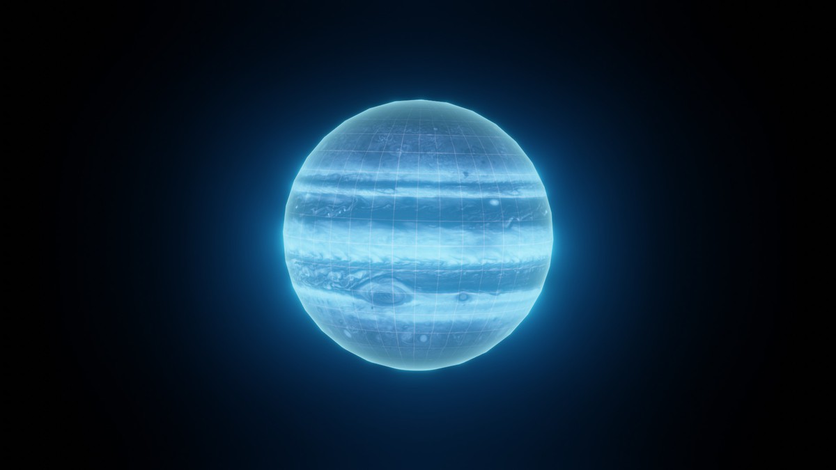 Holographic Solar System Sci-Fi 3D Model