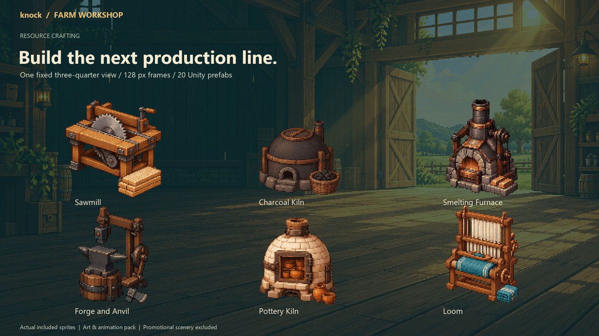 Pixel Farm Workshop - Animated Production Stations v.1
