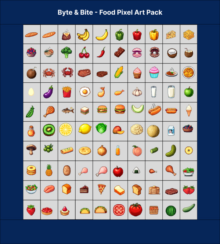 Byte & Bite - Food Pixel Art Pack