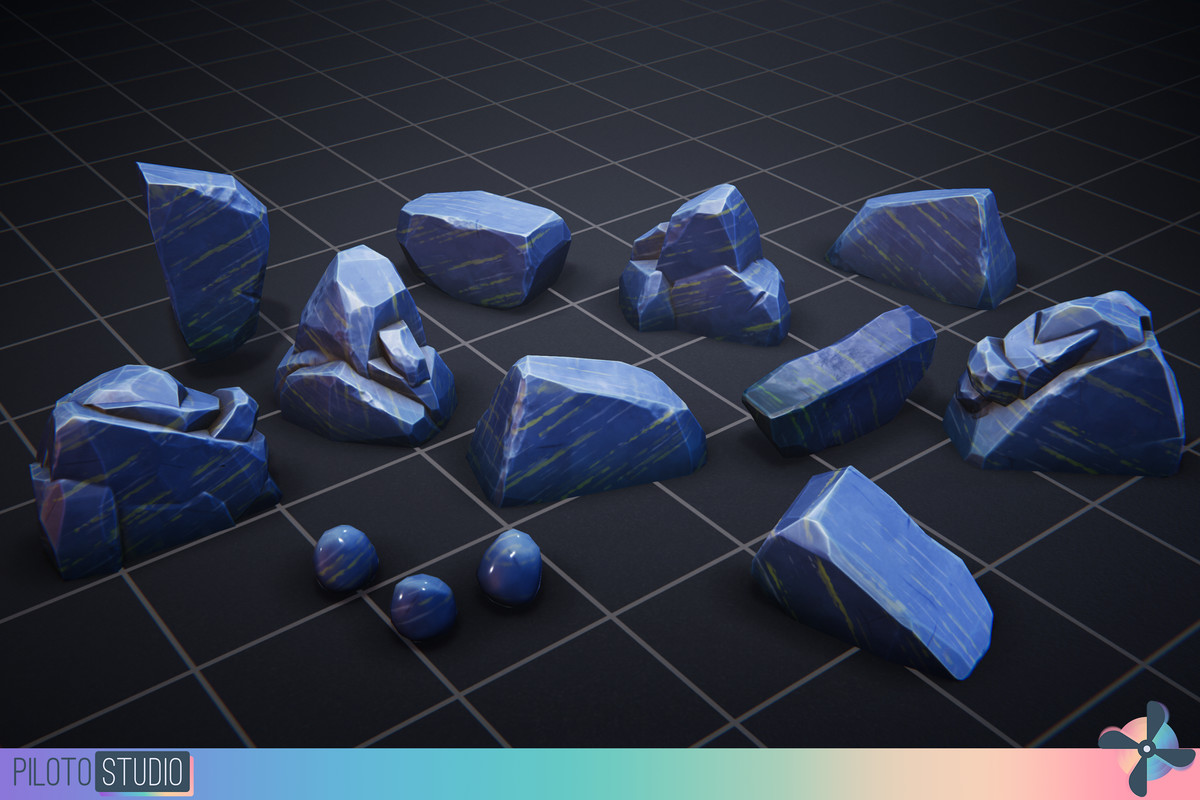 Stylized Crystals and Gems Megapack