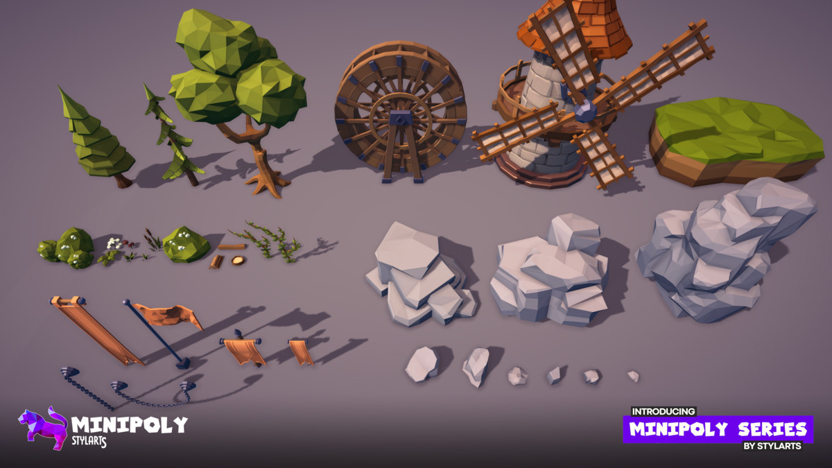 Minipoly Series - Mythic Castle ( Stylized Lowpoly Environment )