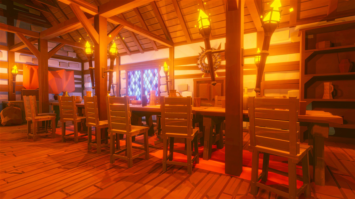 Low Poly Medieval Interior and Constructions