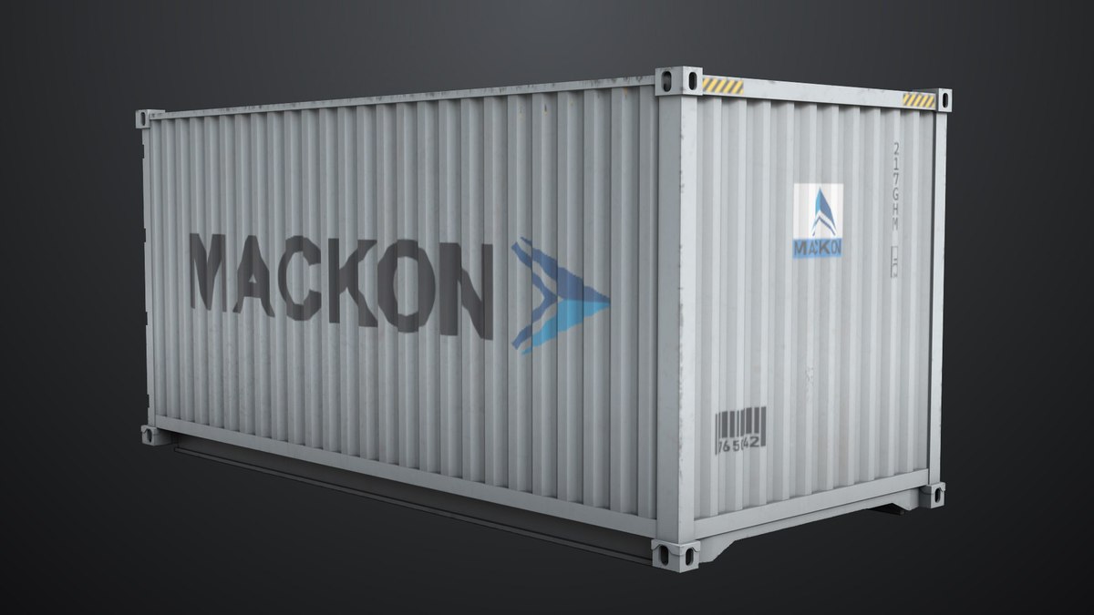 5 Cargo Container 20ft Single Mat URP HDRP Textures