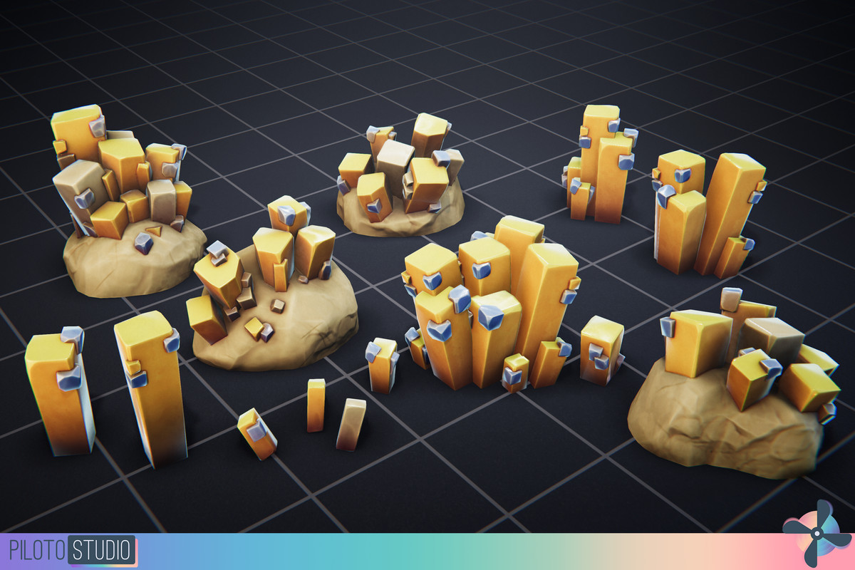 Stylized Crystals and Gems Megapack