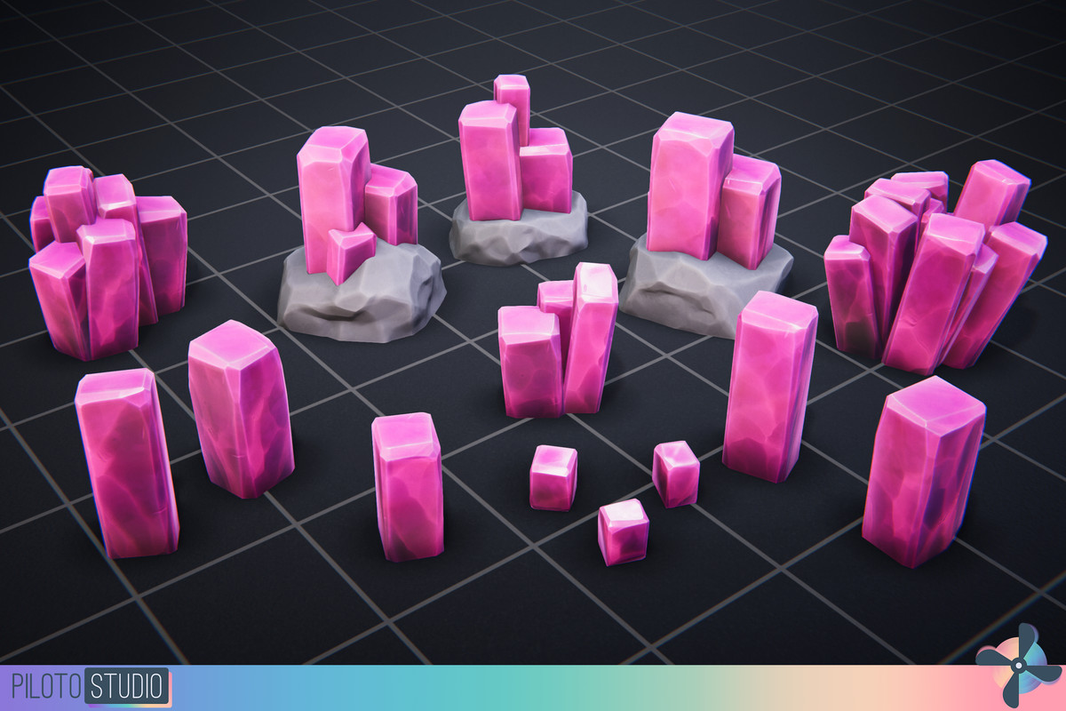 Stylized Crystals and Gems Megapack