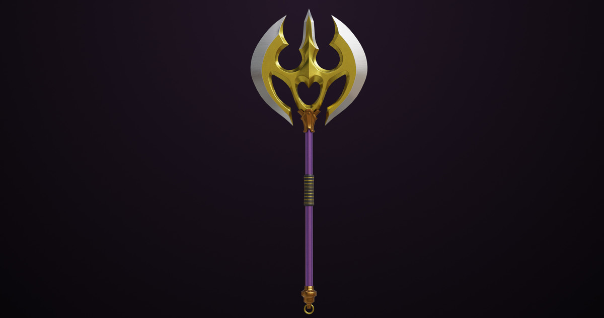 Battle Axe 06 Gold URP HDRP Textures