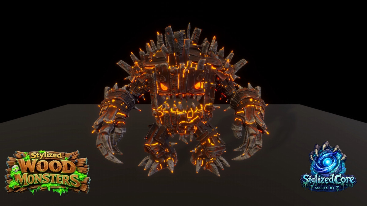 Wood Monsters Pack 1 – 4 Stylized Animated Creatures (LOD + Skins)