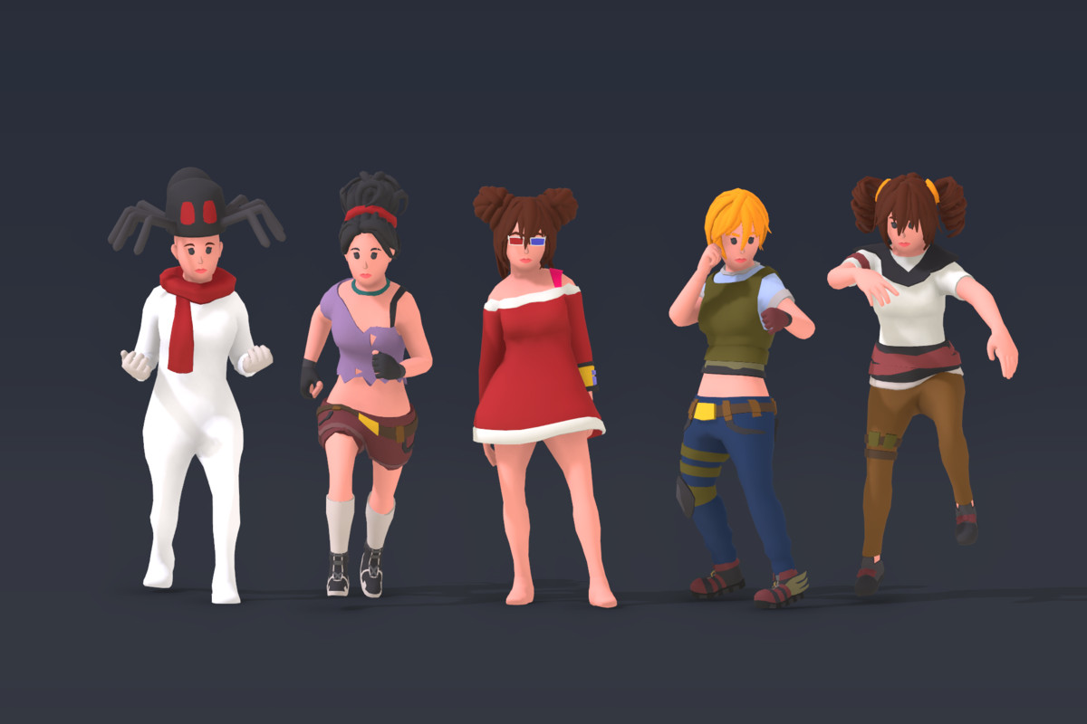 Customizable 3D Funny Characters Bundle