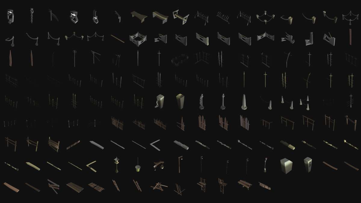 Gravefield Cemetery Kit - PRO (800+ assets)