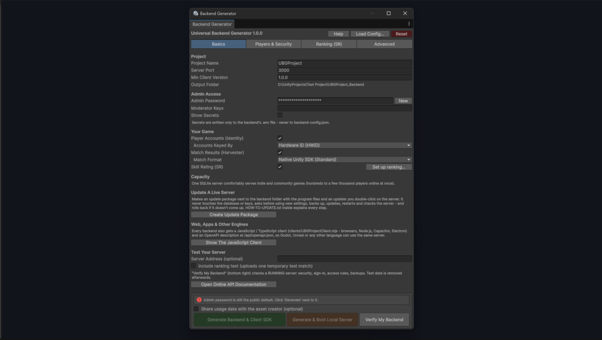 Universal Backend Generator
