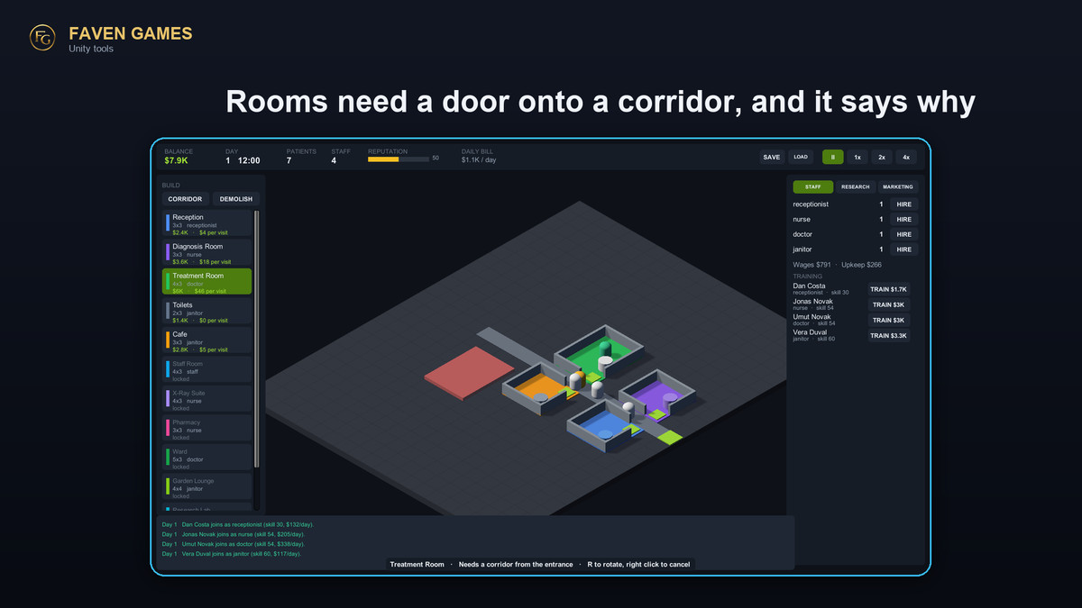 Tycoon Kit - Hospital, Hotel, Park & Prison Management Sim