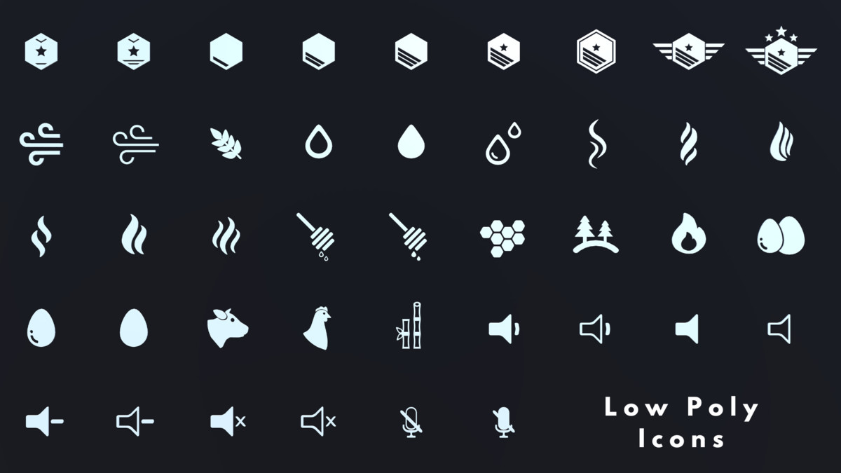 Low Poly 3D Icons - Pack