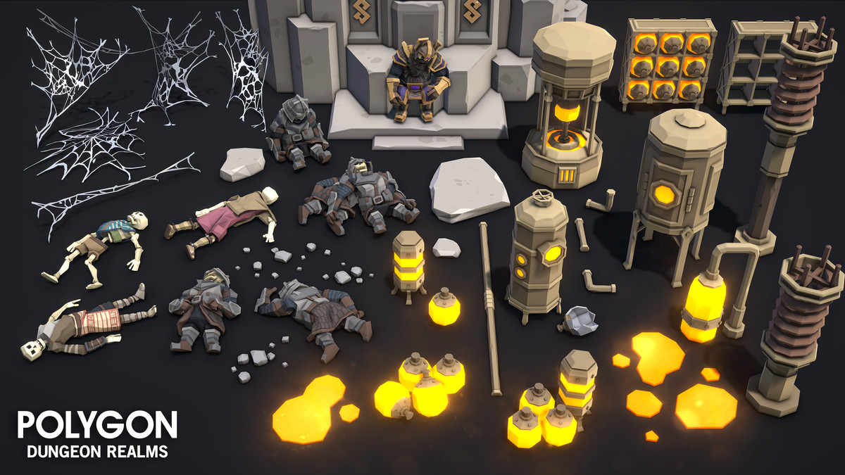 Value Bundle – POLYGON Dungeon Realms and Dwarven Dungeon Map