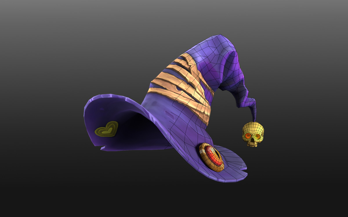 Stylized Magic Hats l Game Ready l Handpainted