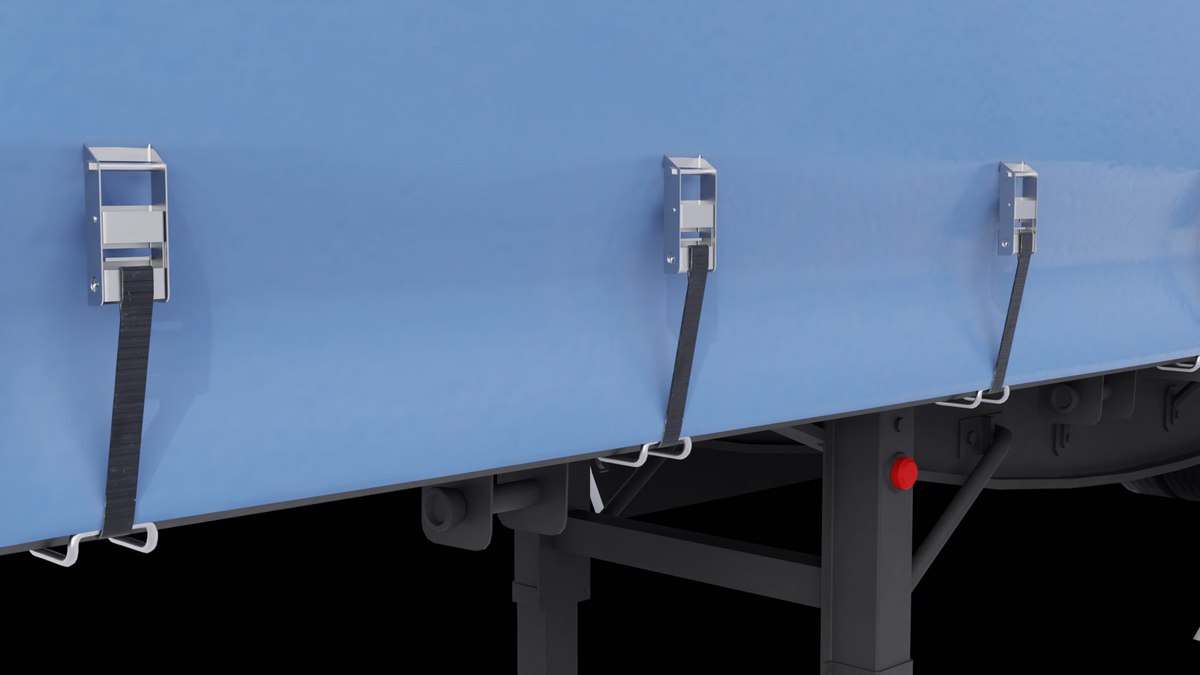 Curtainsider Semi Trailer URP HDRP Textures