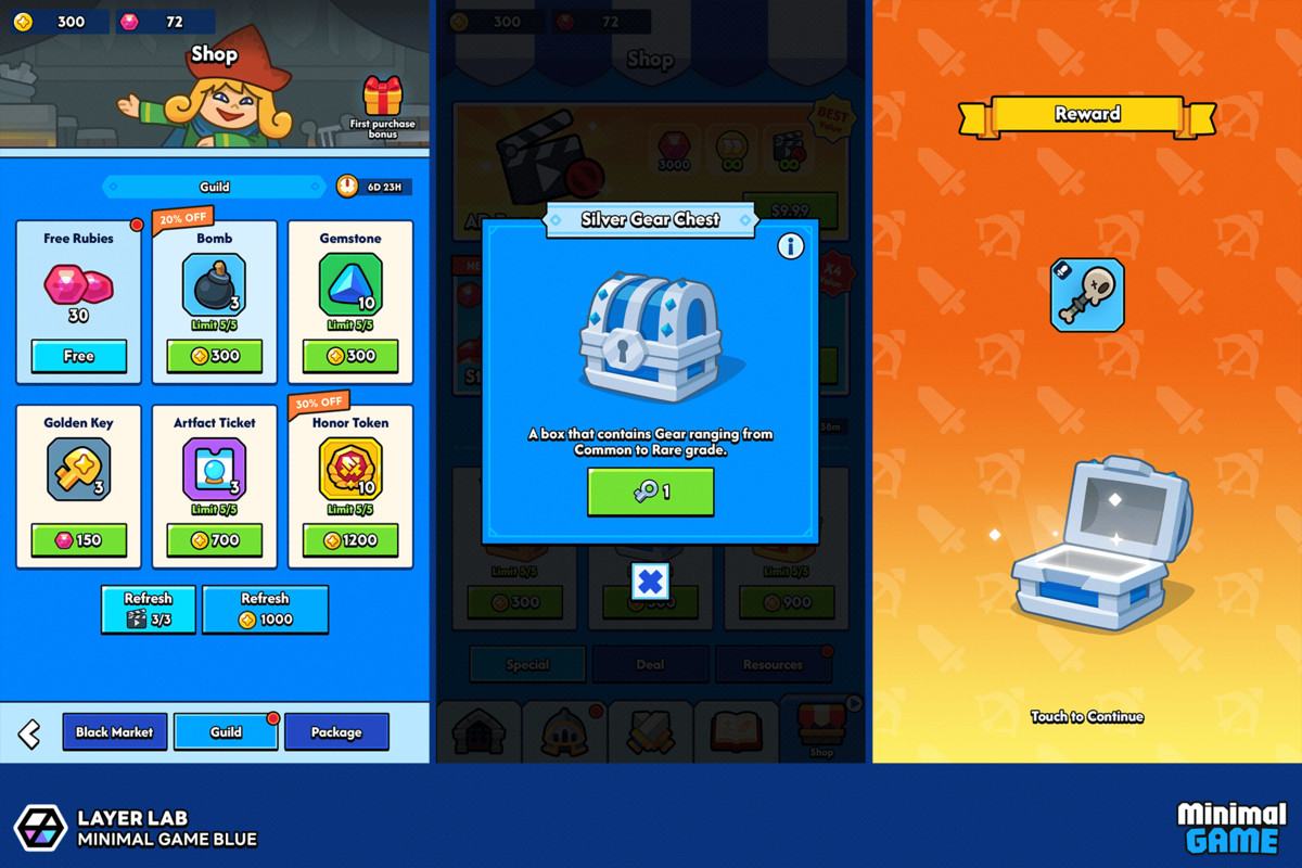 GUI Pro - Minimal Game Blue(+PSD)