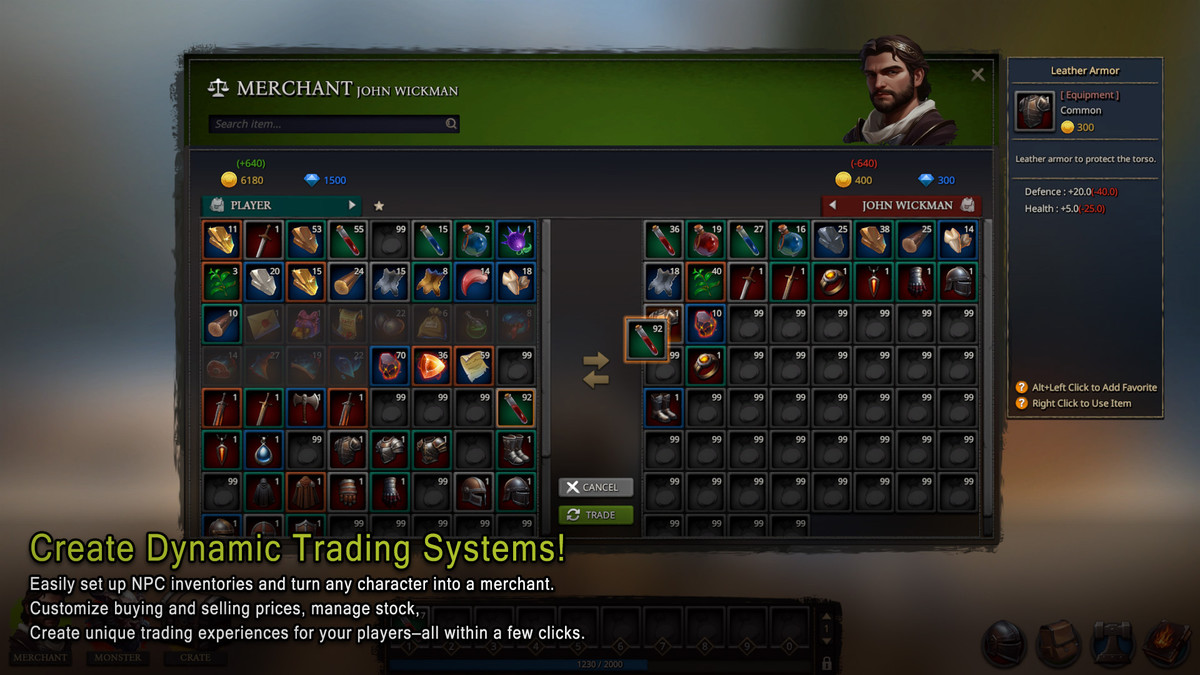 Master Inventory Engine Pro - Crafting/Loot/Trade/Skills/HotBar
