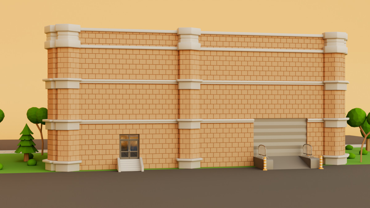 Low Poly Police Station - Thinkix Studios
