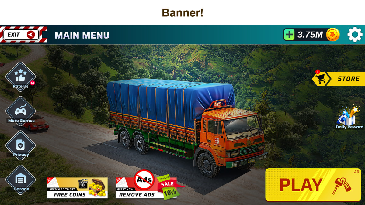 Truck Simulator UI Kit