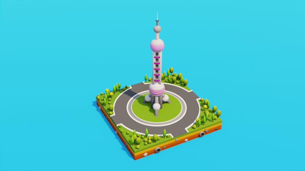 Low Poly LandMarks by IGS