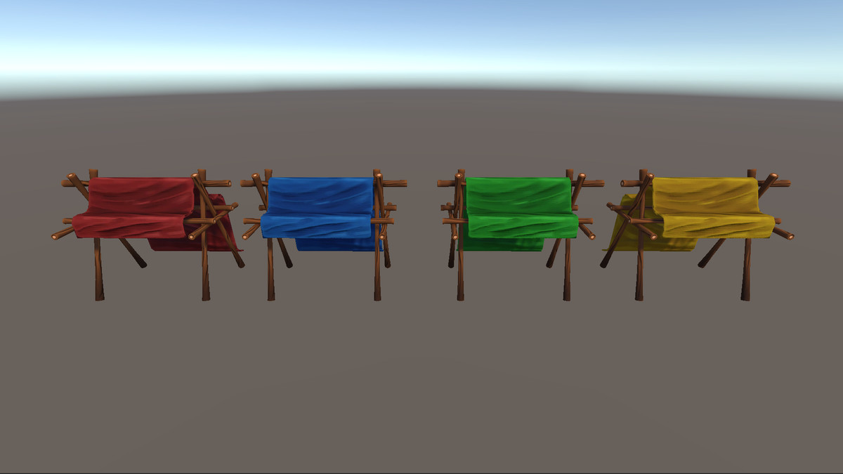 Stylized Hand-Painted Market Stalls & Props