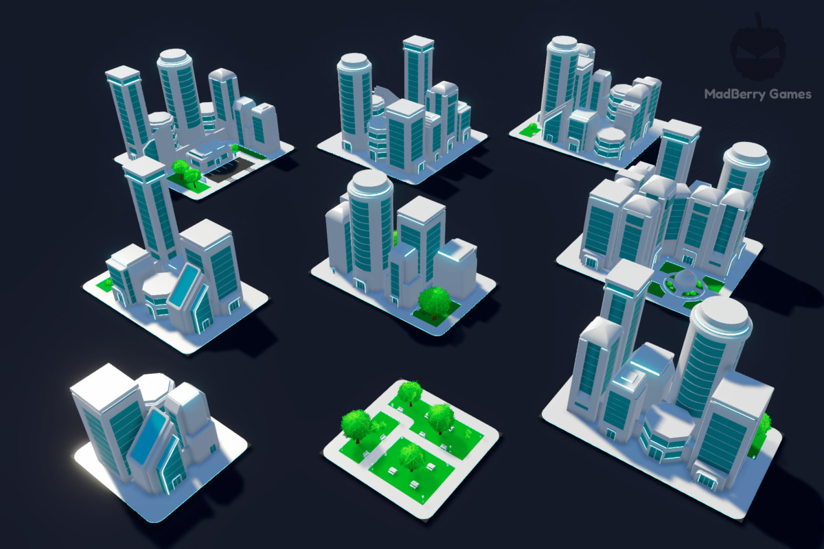 Utopian City Pack - Modular Futuristic Environment