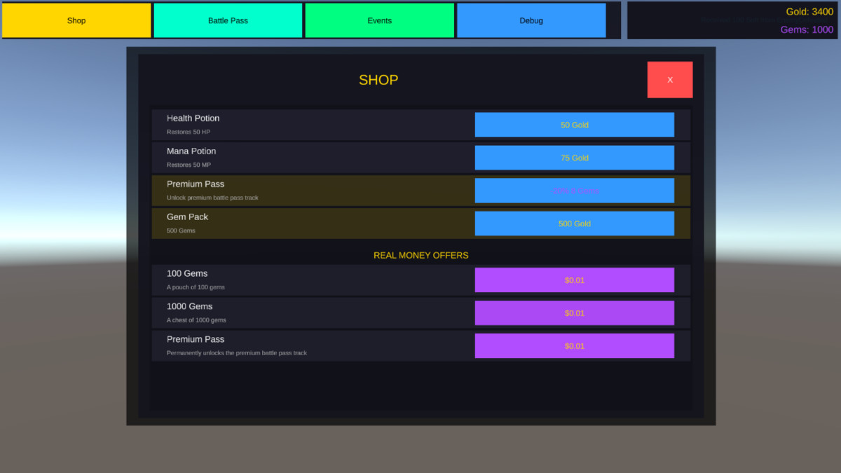 Live Ops Toolkit – Elite (Monetization, Battle Pass, Events, Cloud)