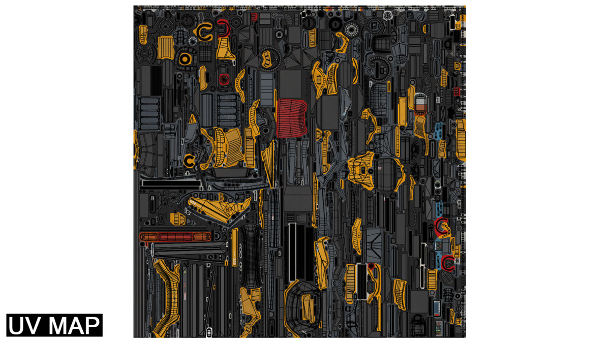 Forklift Trucks and Pallet Yellow Collection URP HDRP Textures
