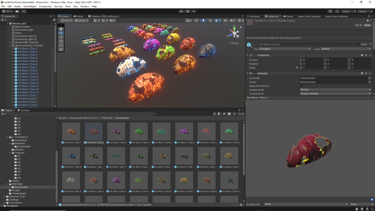 Dissolvable Worms (3 in 1 PACK)