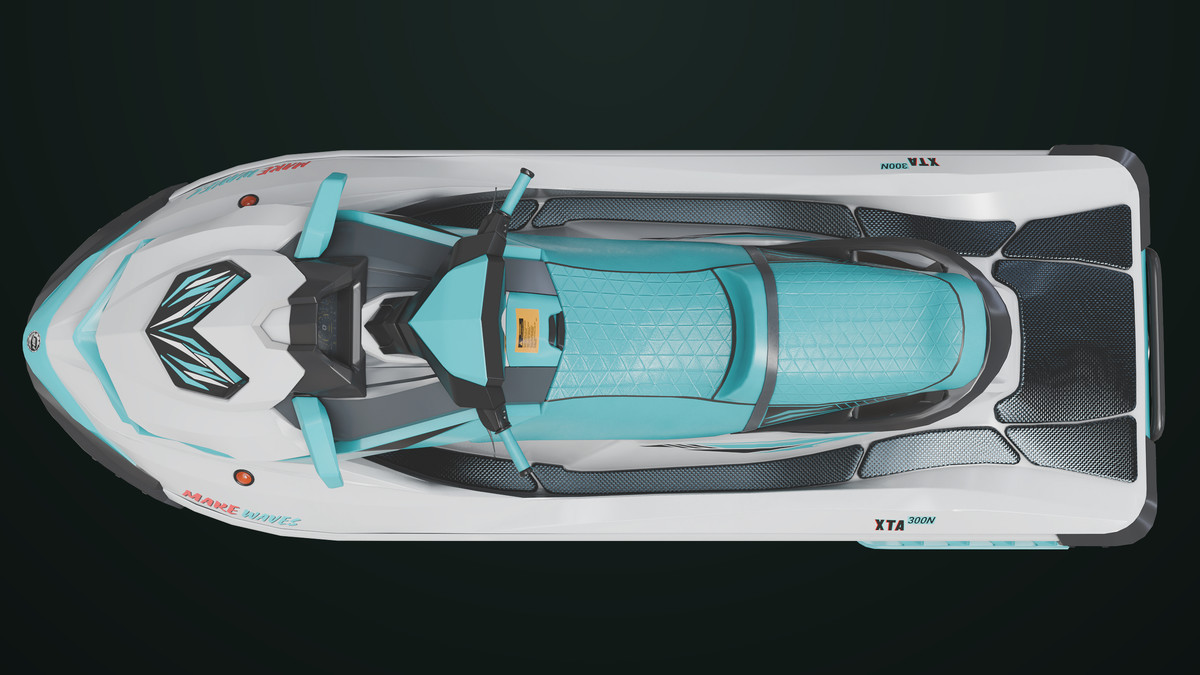 Jet Ski 02 White HDRP URP Textures