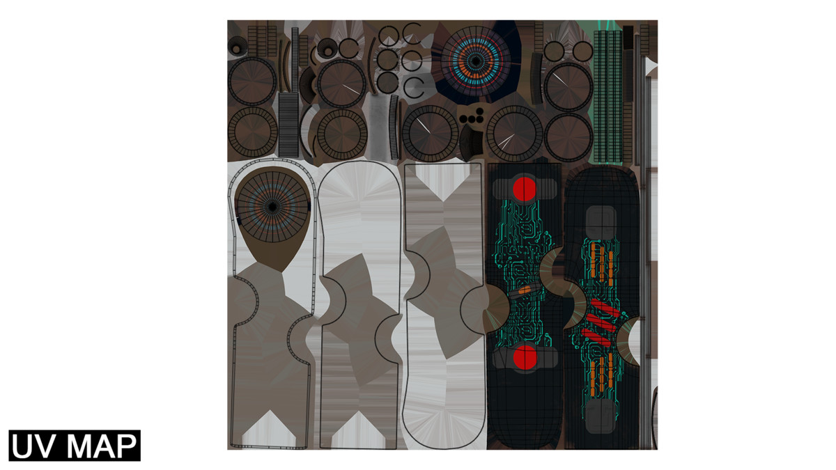 Sci Fi Hoverboard 9 URP HDRP Textures