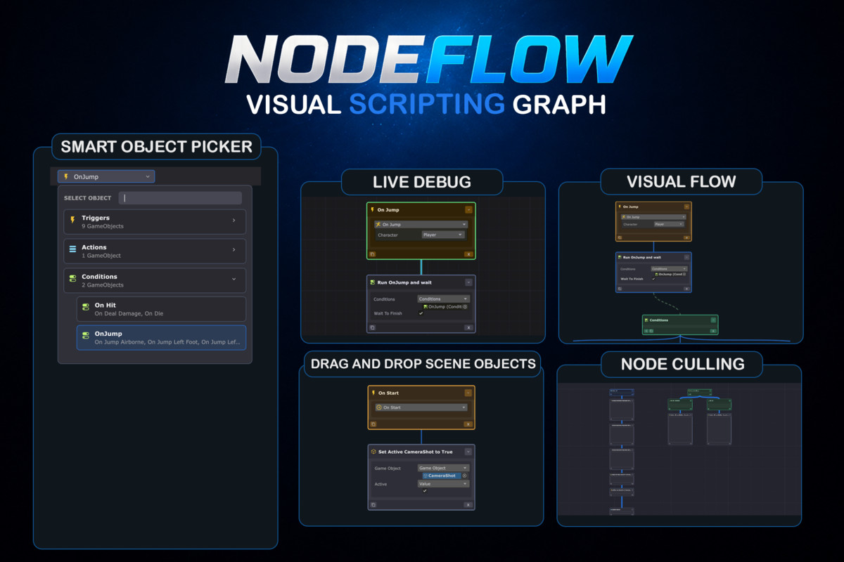 NodeFlow Visual Scripting | Game Creator 2