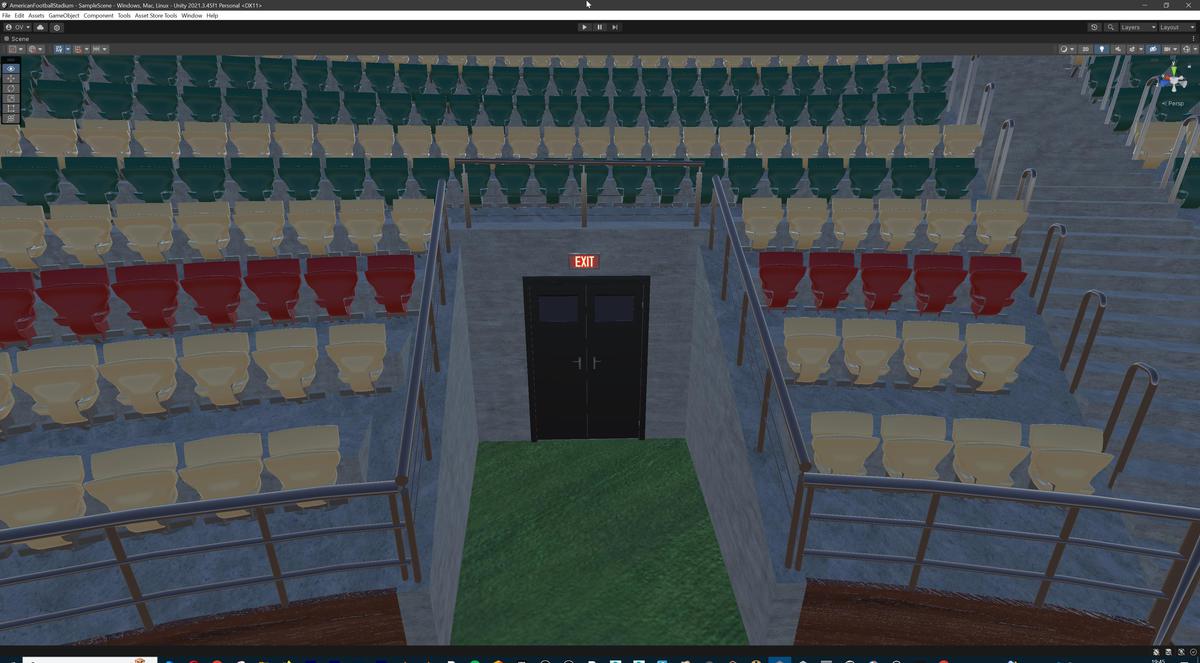 Modular American Football Stadium 3d Environment - Exterior, Interior, Props