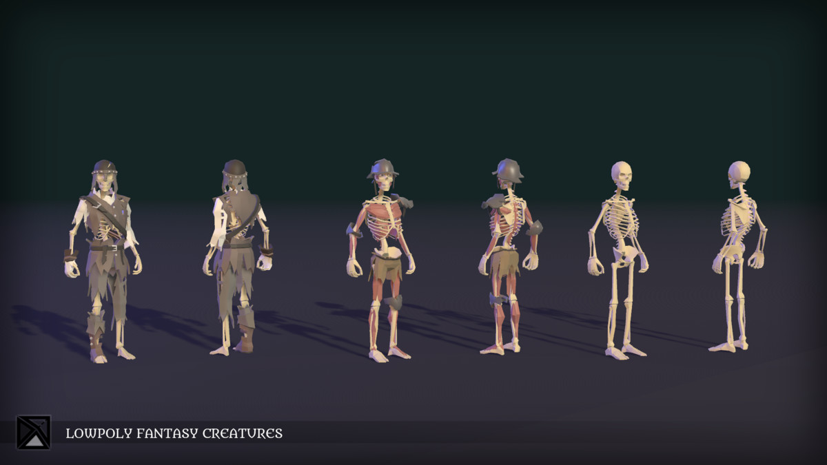 Lowpoly NPCs Bundle MEDIEVAL FANTASY SERIES